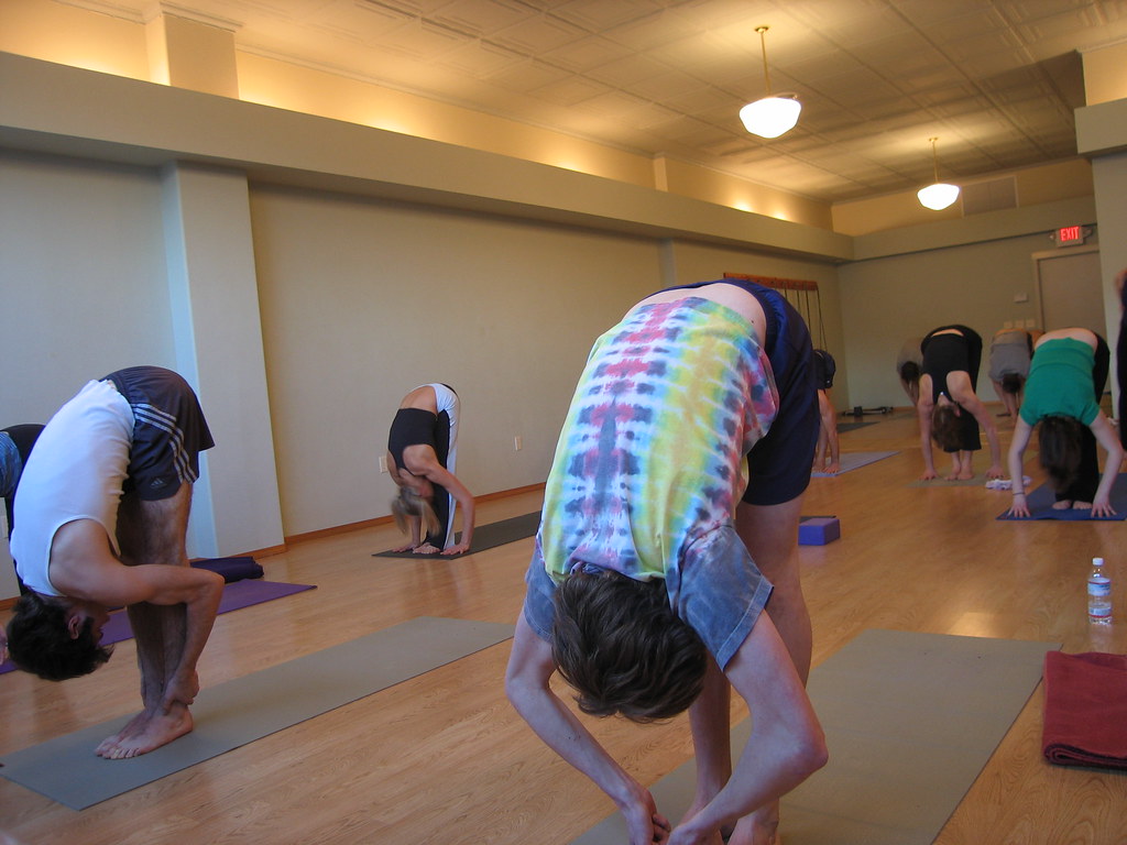Group yoga class